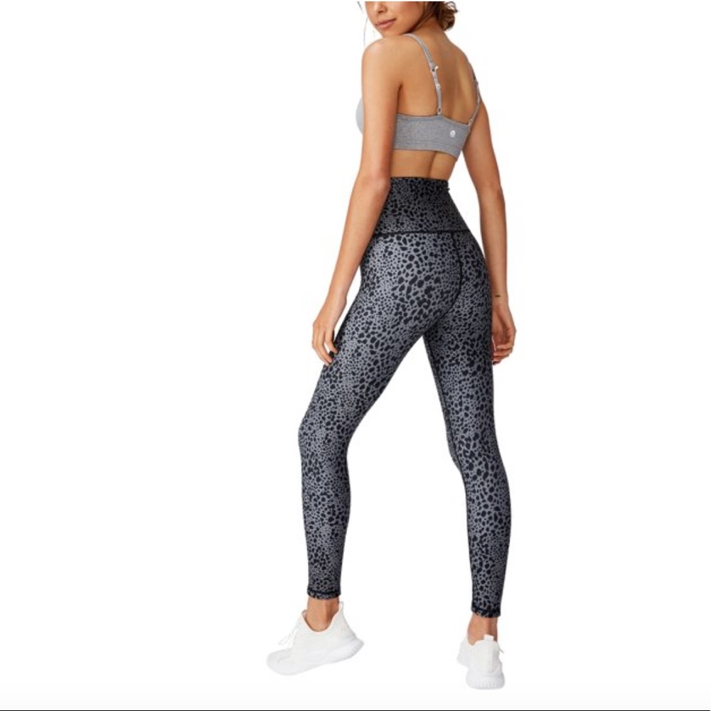 Cotton On Gray Leopard Print High-Waist Leggings